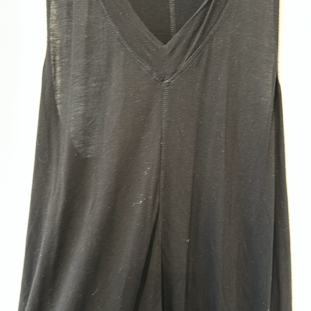 Women’s Simple Black V Neck Tank Top Sleeveless Blouse Size Small Layers Summer - Picture 5 of 8